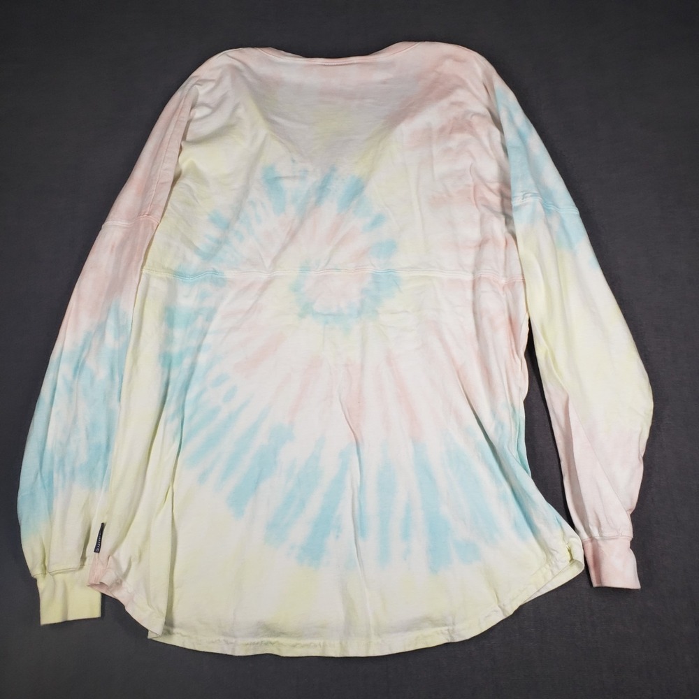 Spirit Jersey Top Womens XL Tie Dye Pink Yellow Blue‎ Cotton - Picture 2 of 9